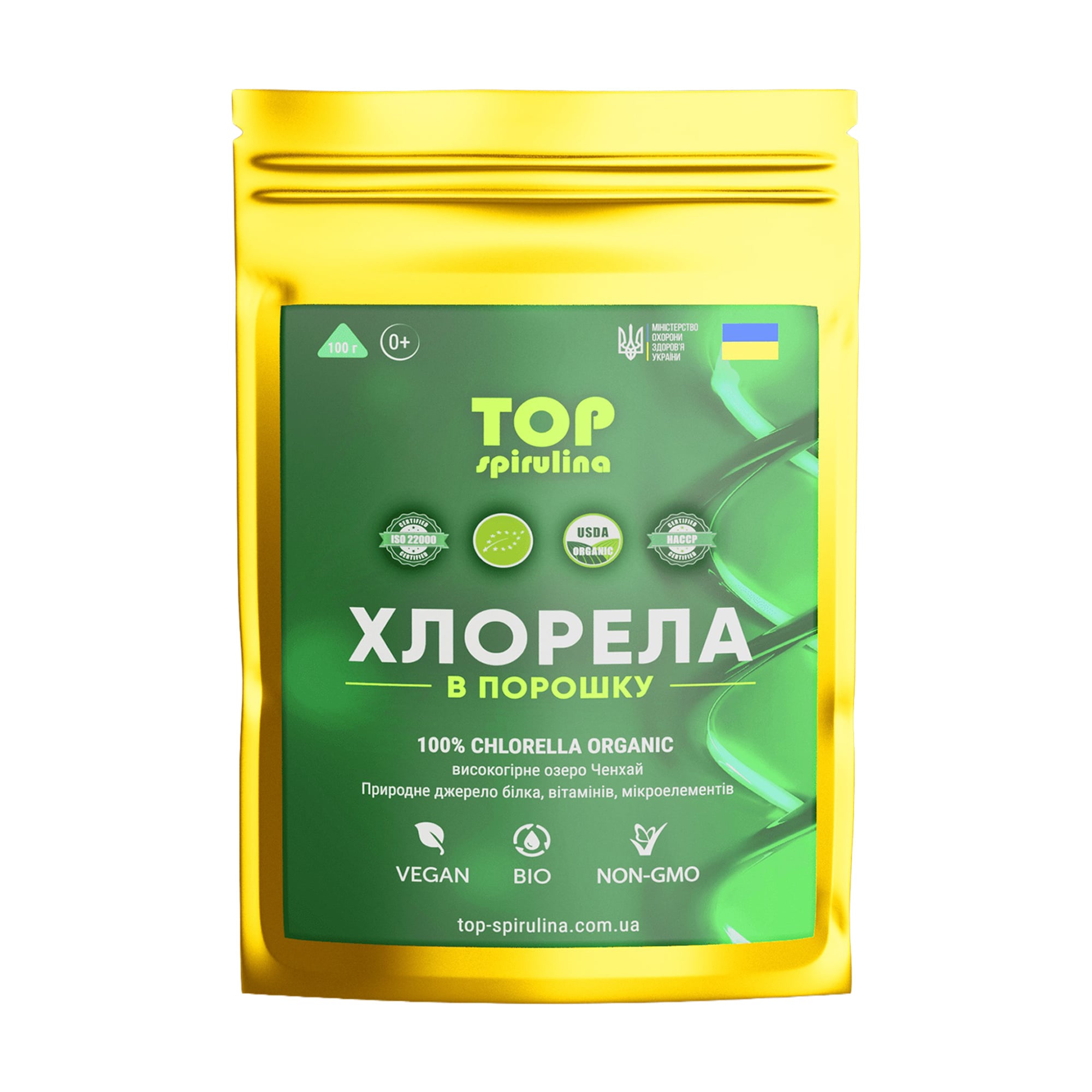 Хлорела TOP Spirulina в порошку, 100 г
